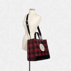 Coach plaid Dimpsey 40 tote